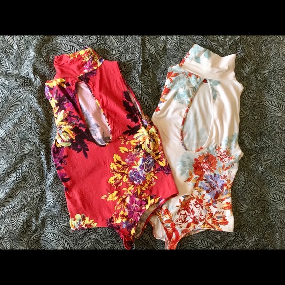 Free People Floral Bodysuits - Picture 6 of 8